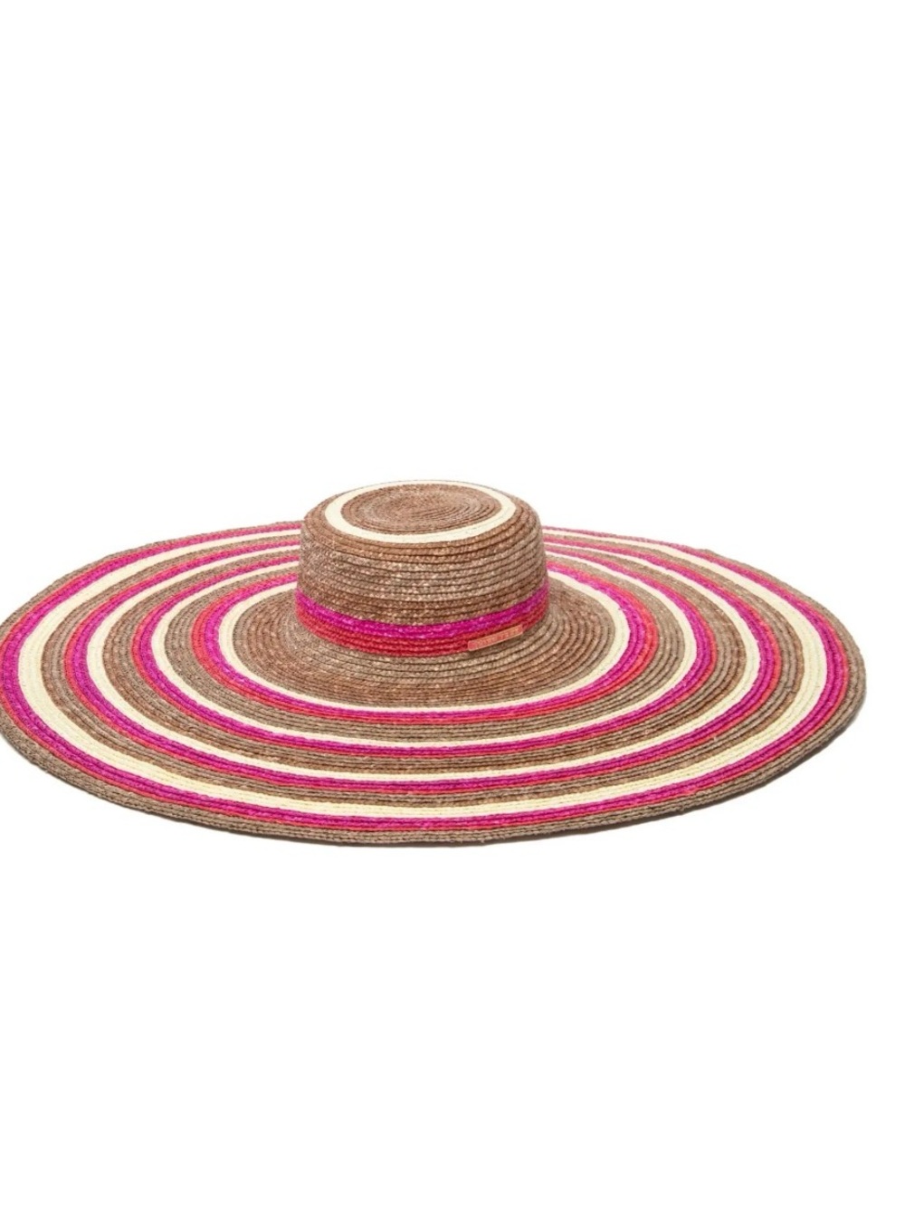 Trina Turk Wide Floppy Brim Straw Sun Hat in Multi NWT - Picture 3 of 17